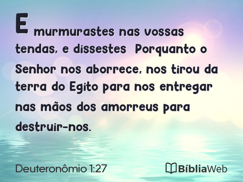 Deuteronômio 1:27 em imagem para compartilhar