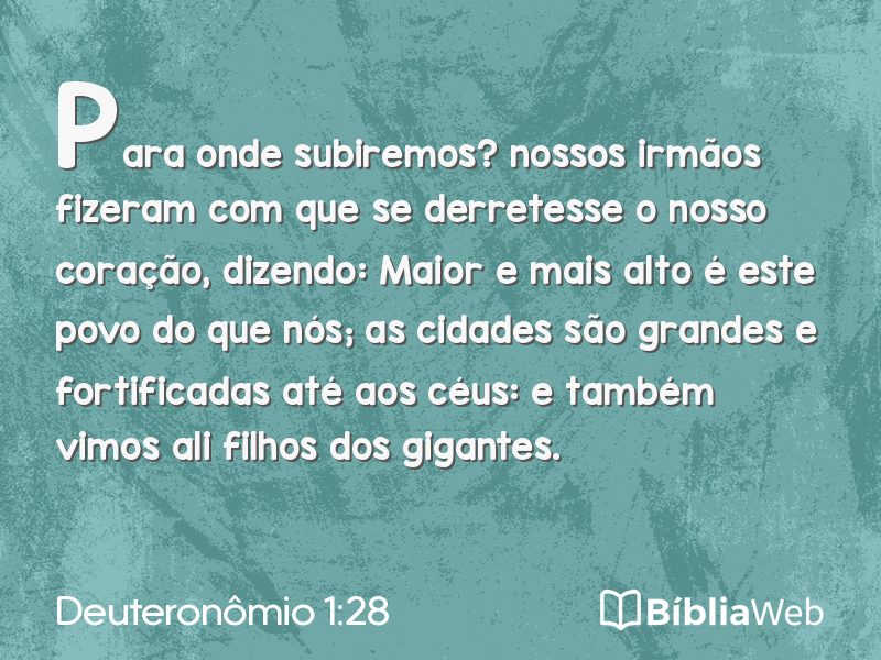 Deuteronômio 1:28 em imagem para compartilhar