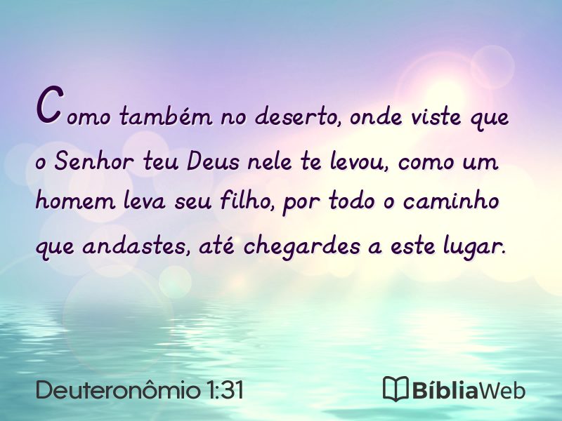 Deuteronômio 1:31 em imagem para compartilhar
