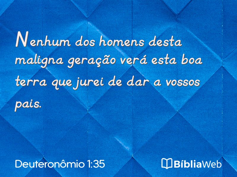 Deuteronômio 1:35 em imagem para compartilhar