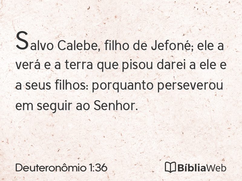 Deuteronômio 1:36 em imagem para compartilhar