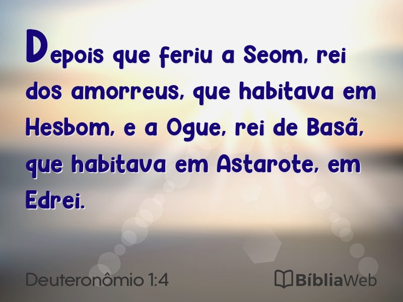 Deuteronômio 1:4 em imagem para compartilhar