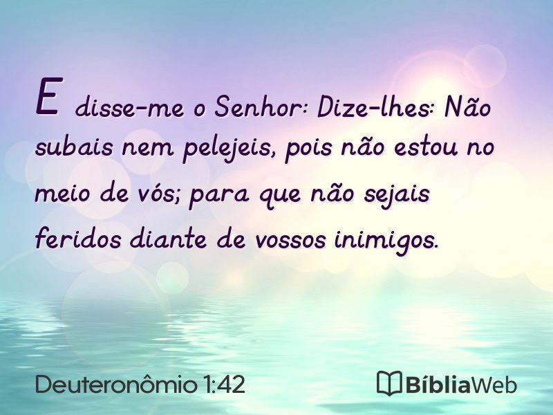 Deuteronômio 1:42 em imagem para compartilhar