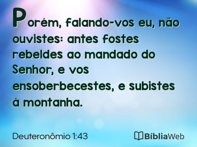 Deuteronômio 1:43 em imagem para compartilhar