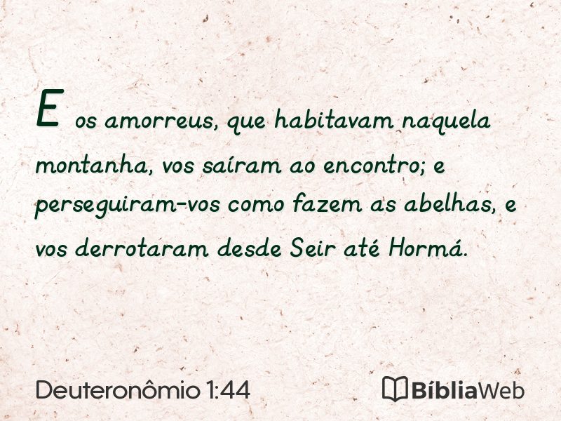 Deuteronômio 1:44 em imagem para compartilhar