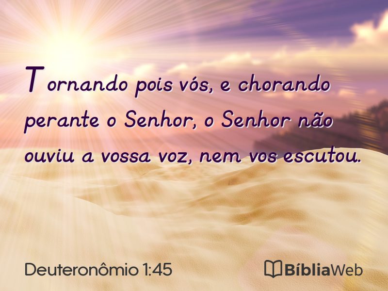 Deuteronômio 1:45 em imagem para compartilhar