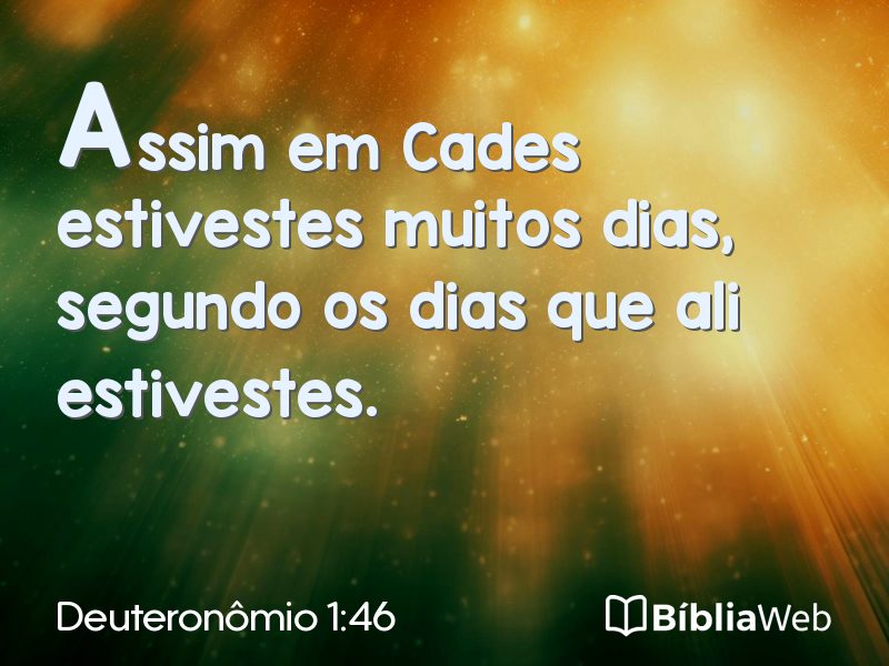 Deuteronômio 1:46 em imagem para compartilhar