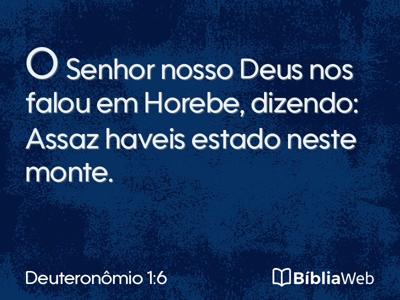 Deuteronômio 1:6 em imagem para compartilhar