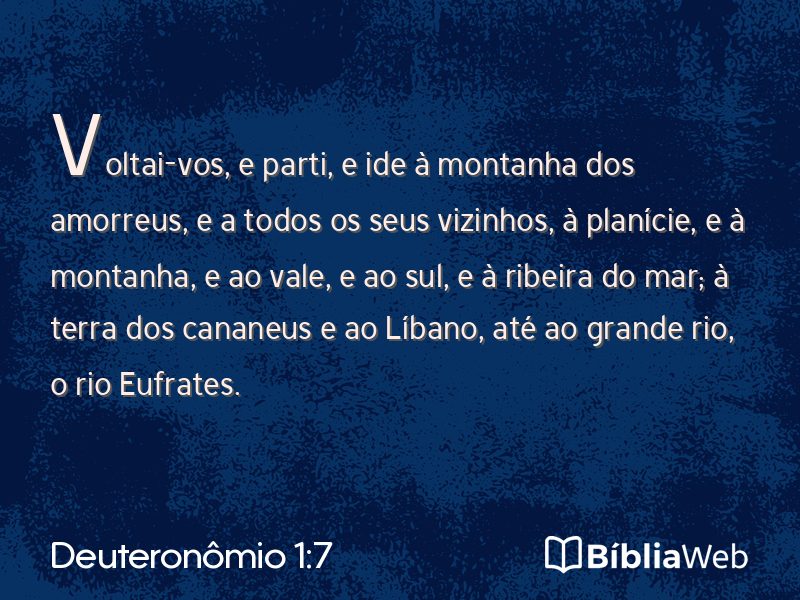 Deuteronômio 1:7 em imagem para compartilhar