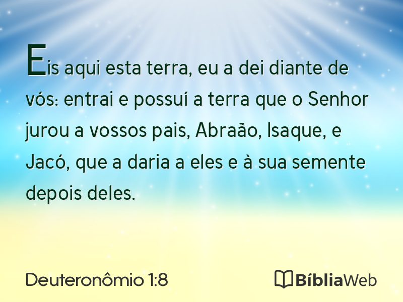 Deuteronômio 1:8 em imagem para compartilhar