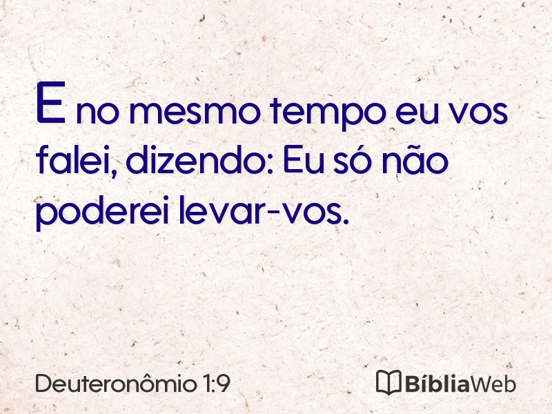 Deuteronômio 1:9 em imagem para compartilhar