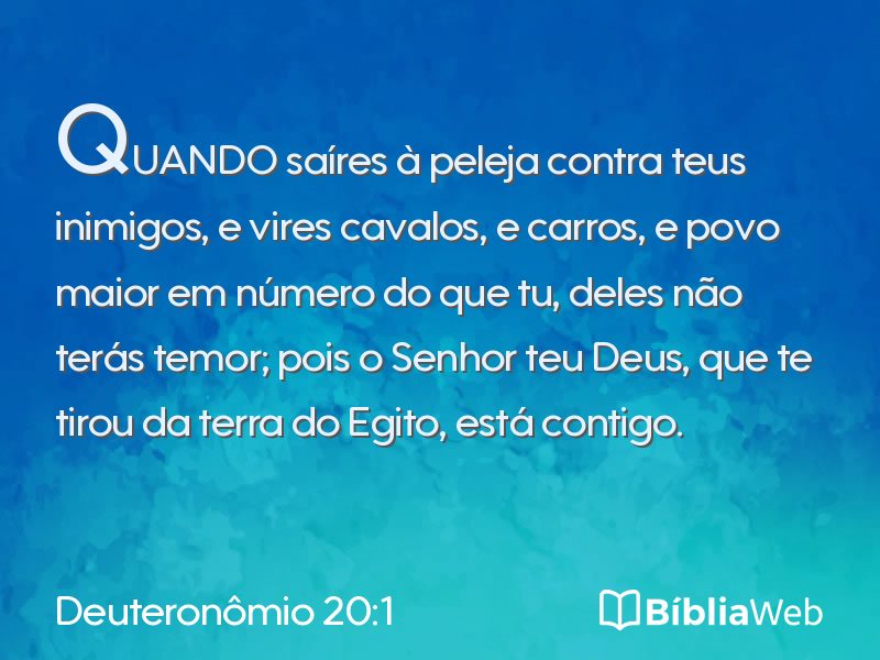 Deuteronômio 20:1 em imagem para compartilhar