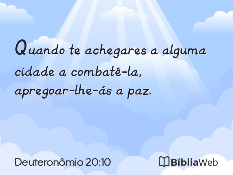 Deuteronômio 20:10 em imagem para compartilhar