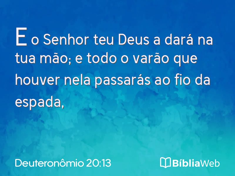 Deuteronômio 20:13 em imagem para compartilhar