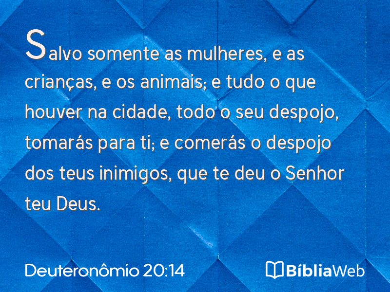 Deuteronômio 20:14 em imagem para compartilhar
