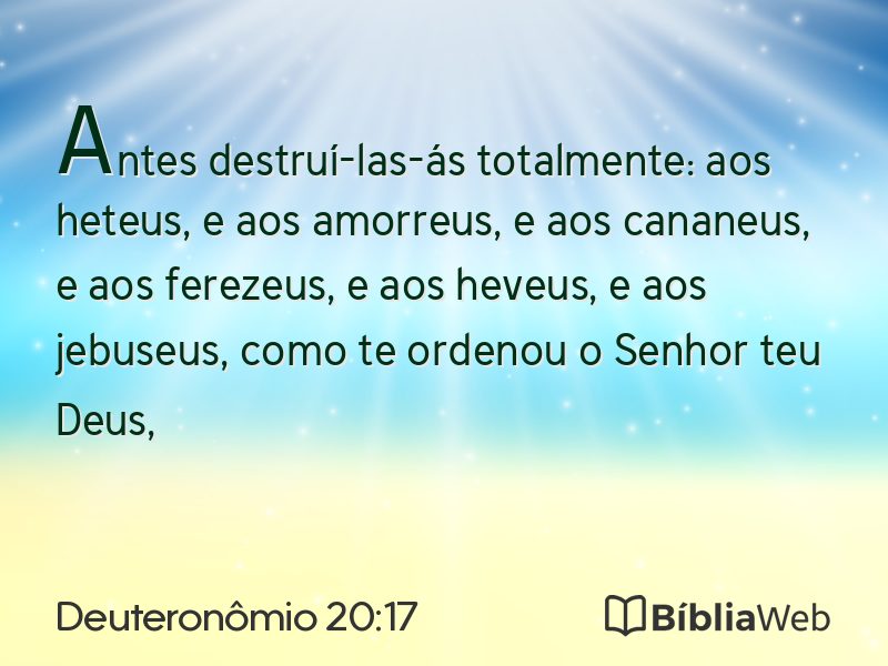 Deuteronômio 20:17 em imagem para compartilhar