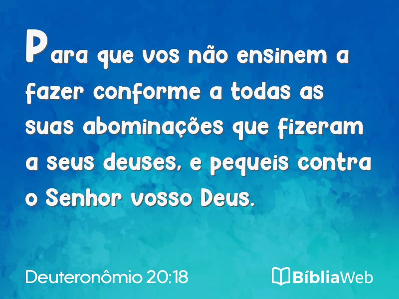 Deuteronômio 20:18 em imagem para compartilhar