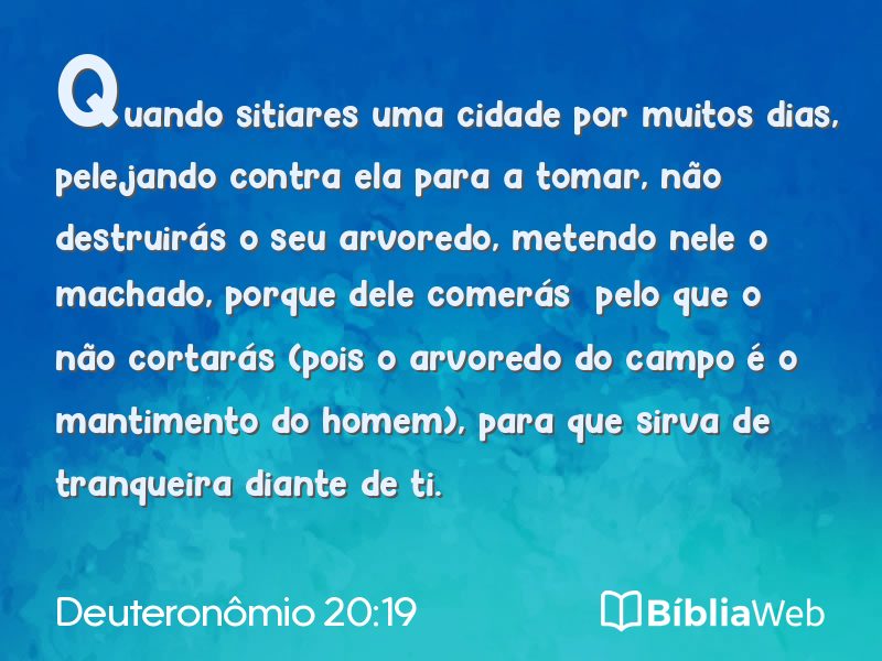 Deuteronômio 20:19 em imagem para compartilhar