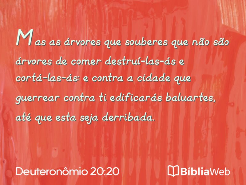 Deuteronômio 20:20 em imagem para compartilhar