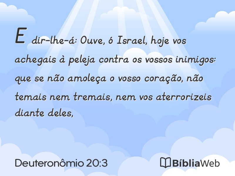 Deuteronômio 20:3 em imagem para compartilhar