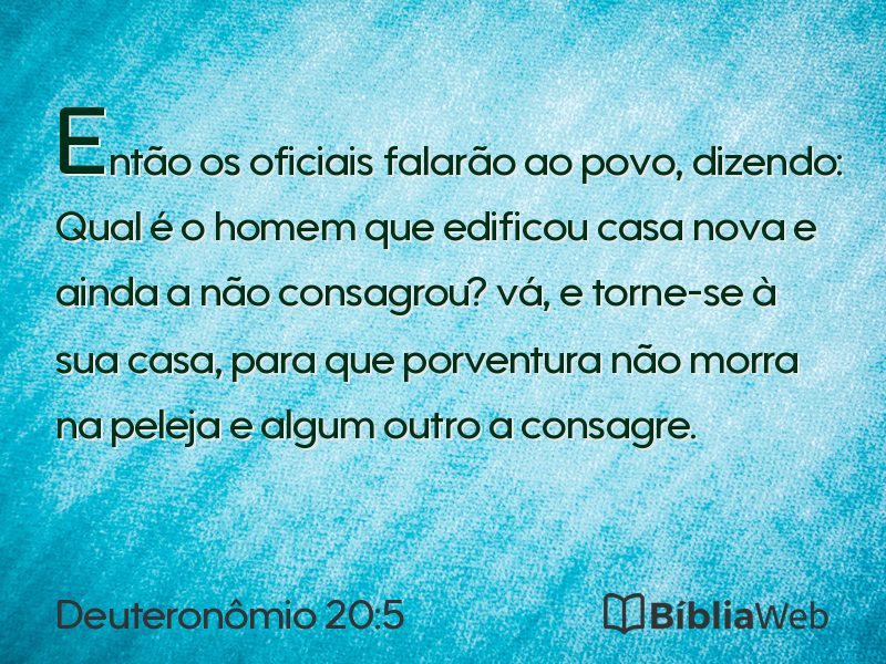Deuteronômio 20:5 em imagem para compartilhar