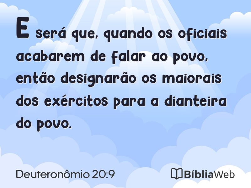 Deuteronômio 20:9 em imagem para compartilhar