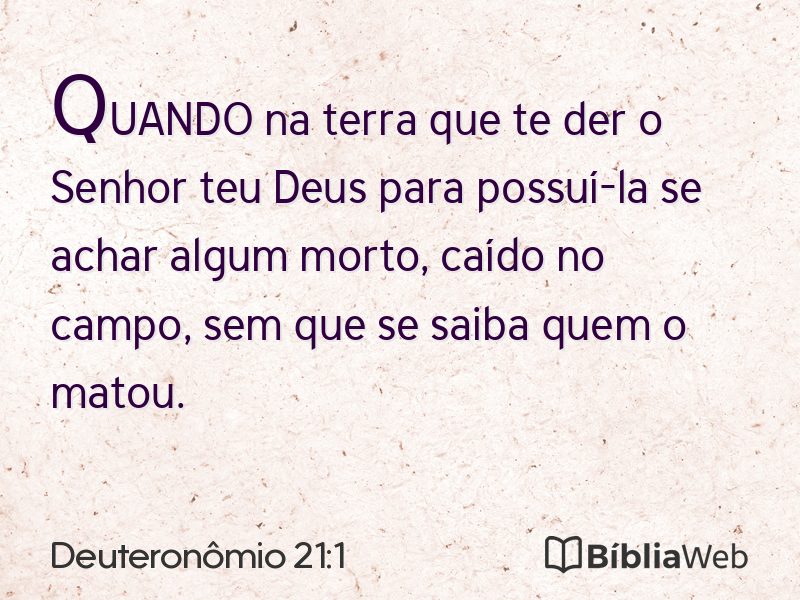 Deuteronômio 21:1 em imagem para compartilhar