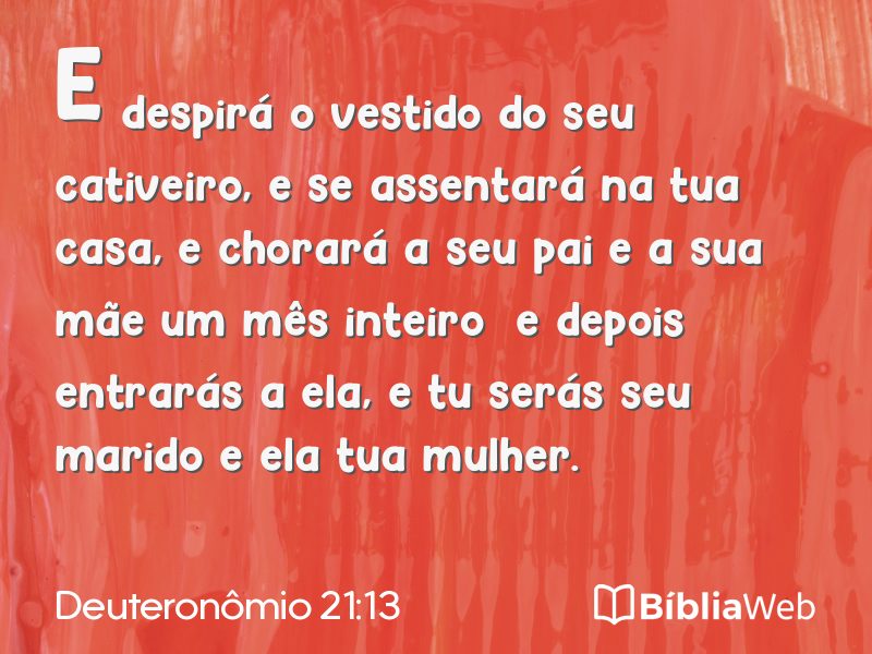 Deuteronômio 21:13 em imagem para compartilhar