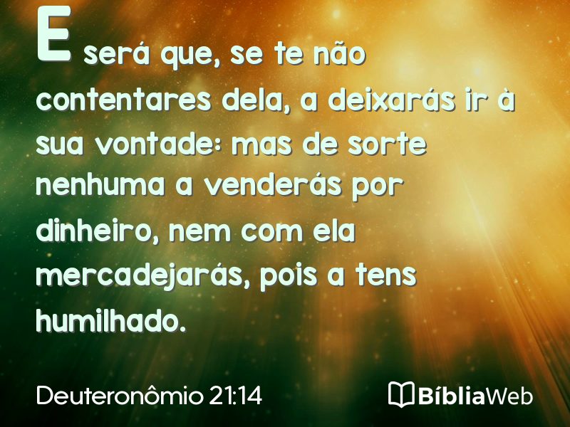 Deuteronômio 21:14 em imagem para compartilhar