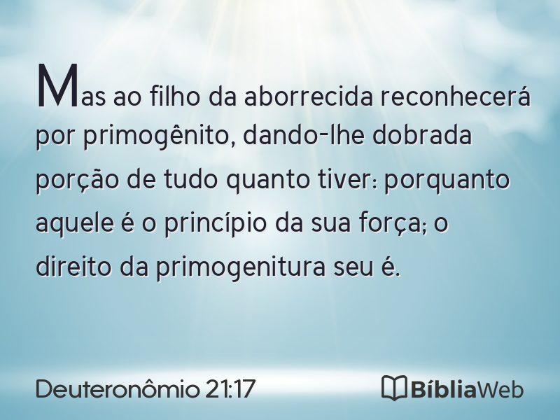 Deuteronômio 21:17 em imagem para compartilhar
