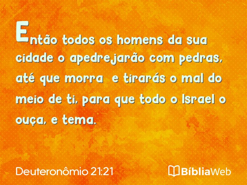 Deuteronômio 21:21 em imagem para compartilhar