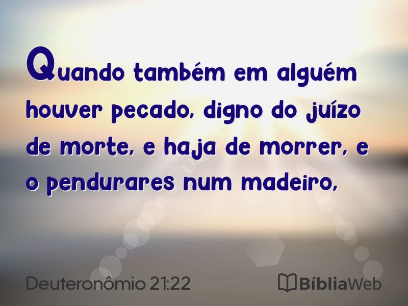 Deuteronômio 21:22 em imagem para compartilhar