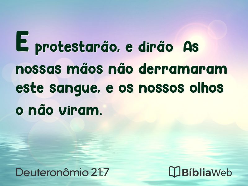 Deuteronômio 21:7 em imagem para compartilhar