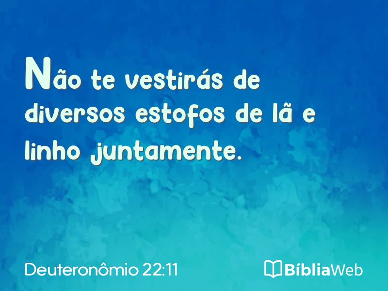 Deuteronômio 22:11 em imagem para compartilhar
