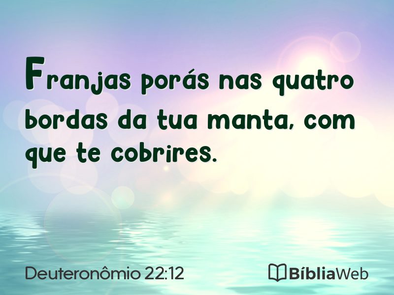 Deuteronômio 22:12 em imagem para compartilhar