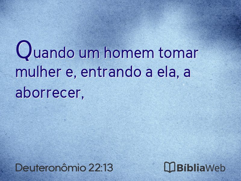 Deuteronômio 22:13 em imagem para compartilhar