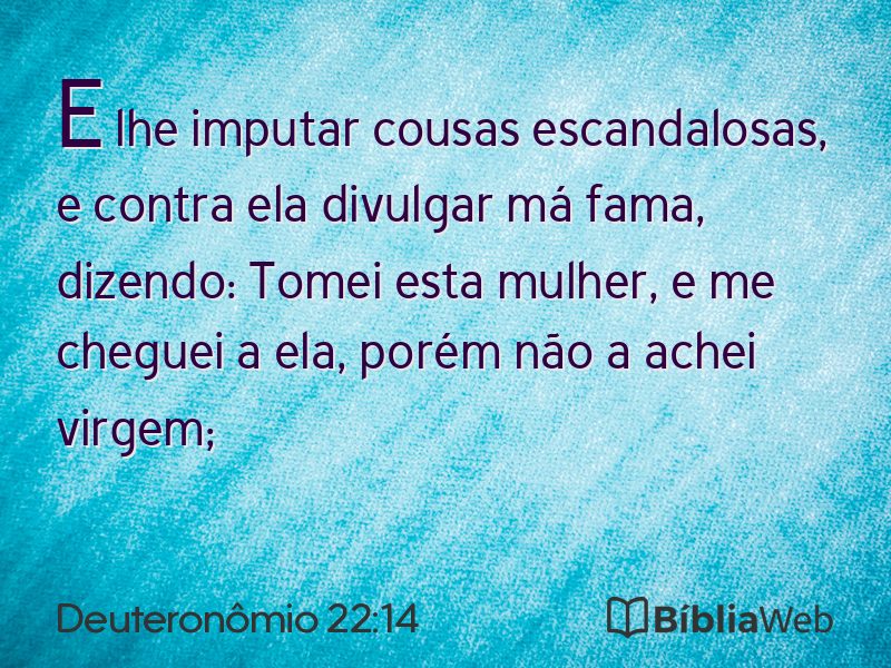 Deuteronômio 22:14 em imagem para compartilhar