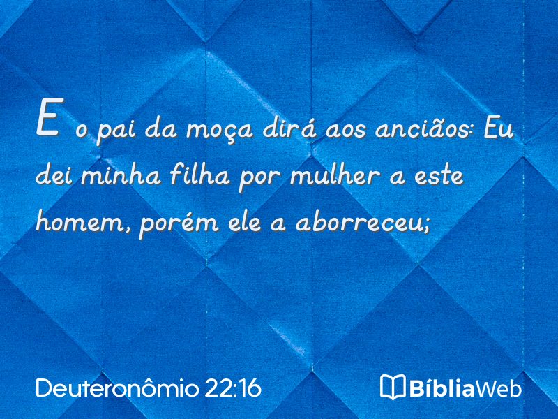 Deuteronômio 22:16 em imagem para compartilhar