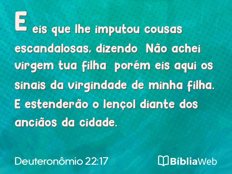 Deuteronômio 22:17 em imagem para compartilhar