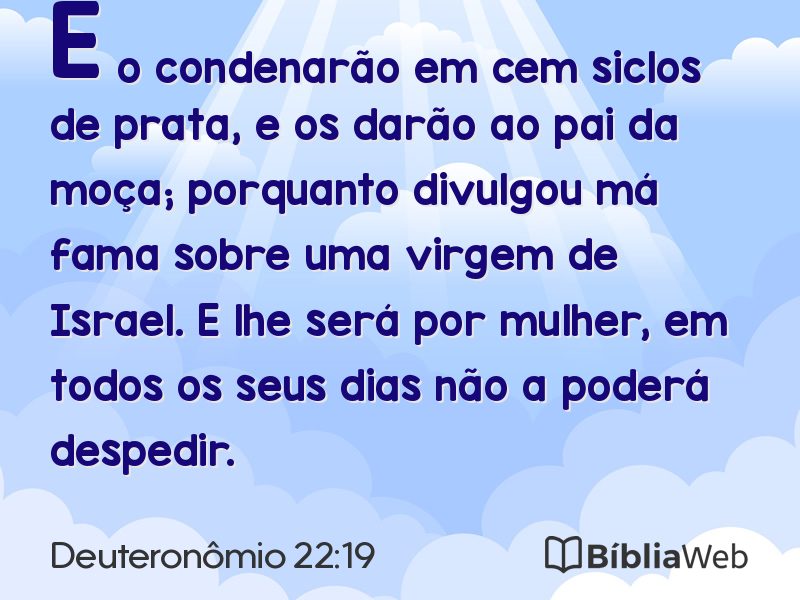 Deuteronômio 22:19 em imagem para compartilhar