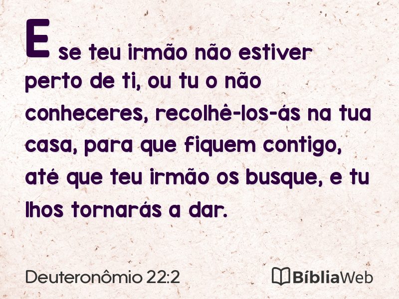 Deuteronômio 22:2 em imagem para compartilhar