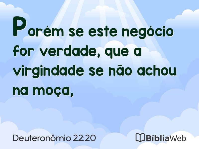 Deuteronômio 22:20 em imagem para compartilhar