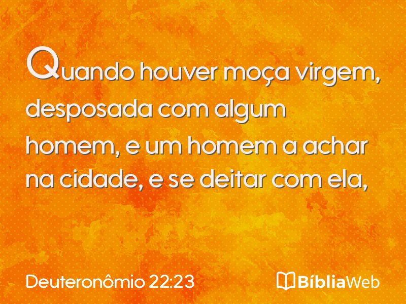 Deuteronômio 22:23 em imagem para compartilhar