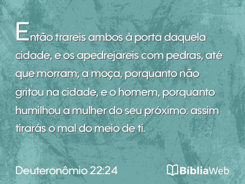 Deuteronômio 22:24 em imagem para compartilhar