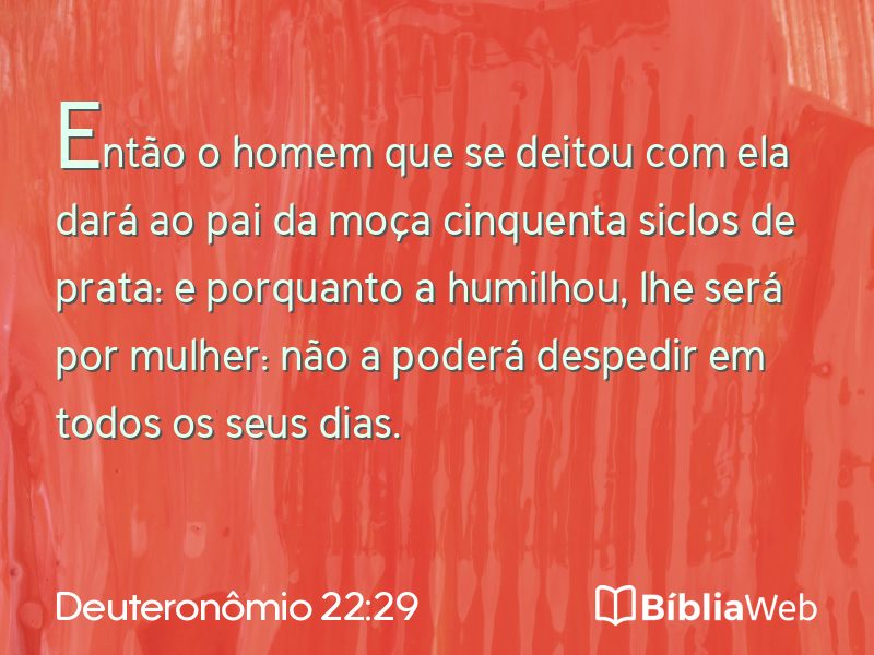 Deuteronômio 22:29 em imagem para compartilhar