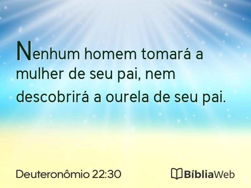 Deuteronômio 22:30 em imagem para compartilhar