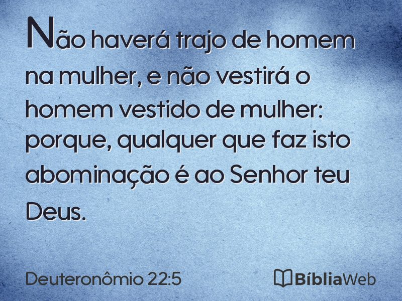 Deuteronômio 22:5 em imagem para compartilhar