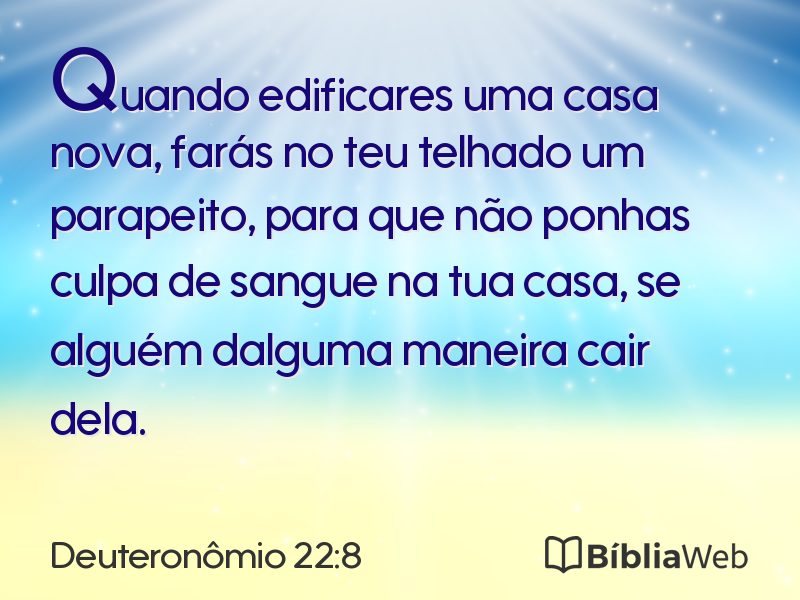 Deuteronômio 22:8 em imagem para compartilhar