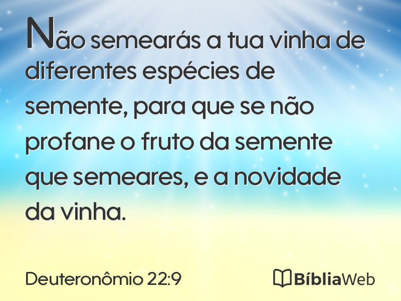 Deuteronômio 22:9 em imagem para compartilhar