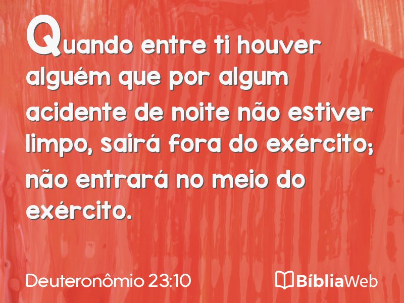 Deuteronômio 23:10 em imagem para compartilhar
